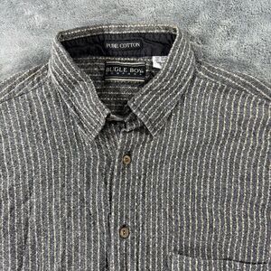 Bugle Boy Pure Cotton Textured One Pocket Button Down Retro Old Money